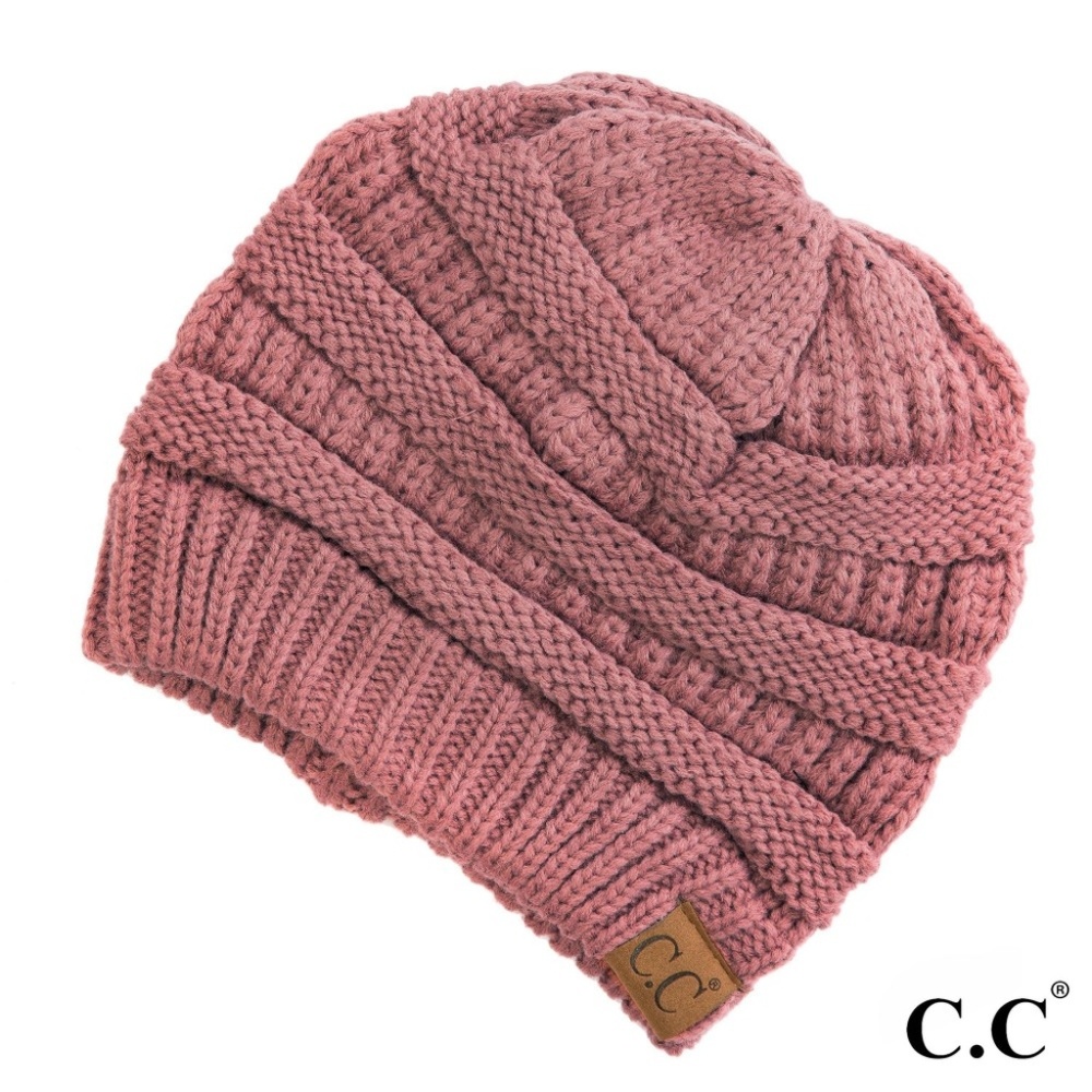 CC Winter Beanie Authentic Hat - Mauve